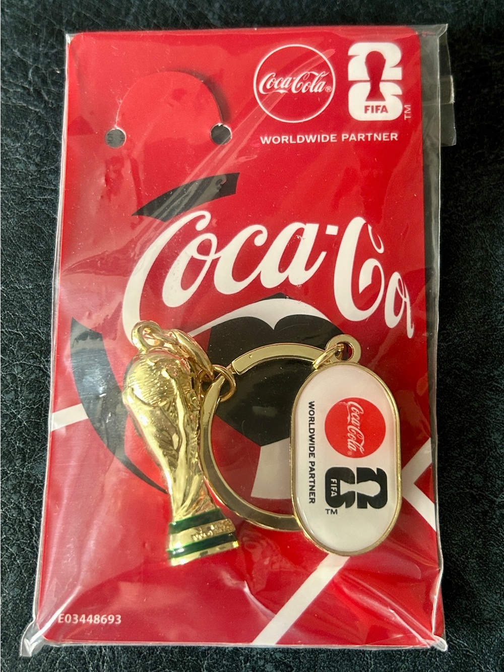Official Coca Cola Red & Gold FIFA World Cup 2026 Keychain